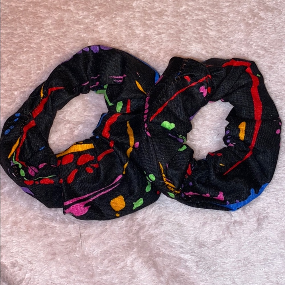 2 set Paint Splatter Scruchie ( s )